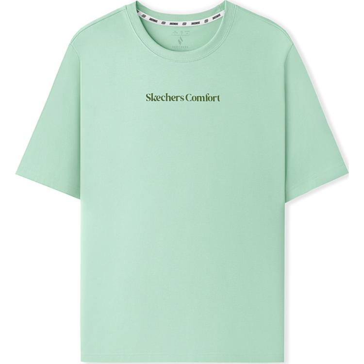 Skechers Sports Lifestyle Trendy Quick Dry T Shirt Unisex Slight Green