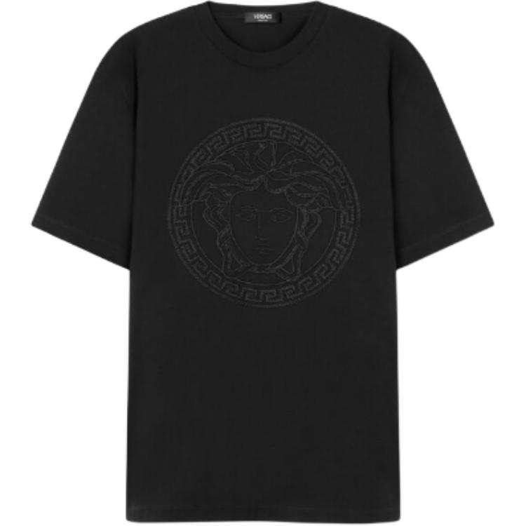 VERSACE Medusa Embroidered Crewneck T Shirt