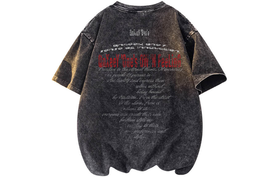 Qnxeey T Shirts Unisex Crew Neck Moderate Straight Fit