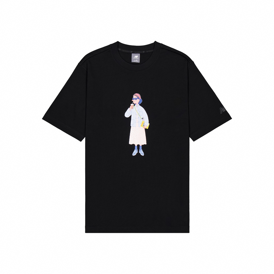New Balance New Balance Mr. Slowboy Graphic T Shirt Unisex Black