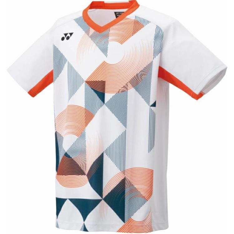 YONEX T Shirts Men's White Crew Neck Moderate Straight Fit
