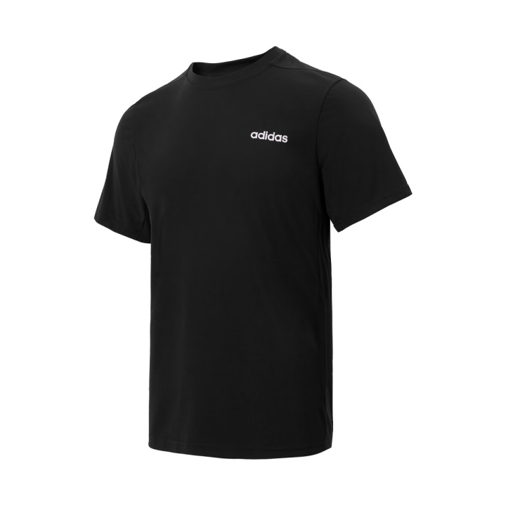 Adidas Adidas Contrast Chest Logo Crew Neck Basic Sports T-shirt Asia Sizing 'Black'