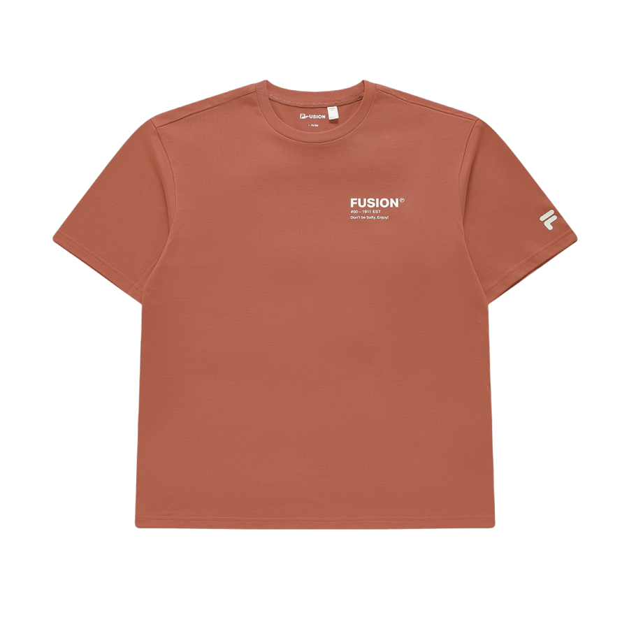 FILA FUSION Set in Sleeve T Shirt Unisex Rosemary Orange