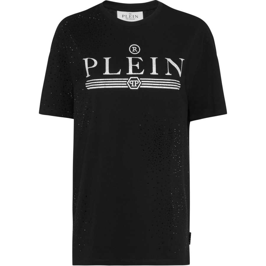 PHILIPP PLEIN Crystal embellished Cotton T shirt