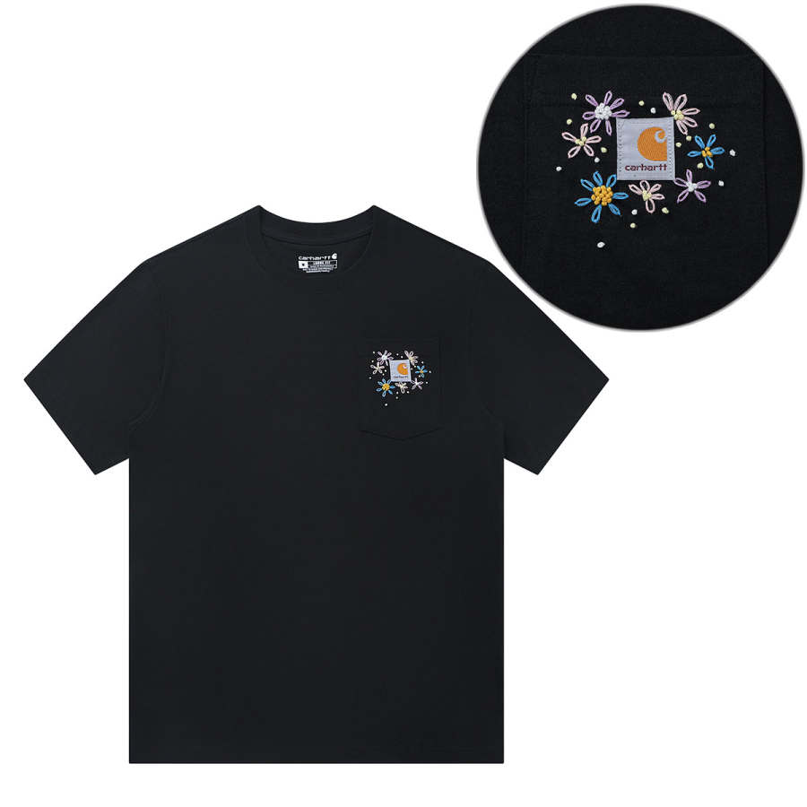 Carhartt T Shirts Unisex Black Crew Neck Moderate Straight Fit