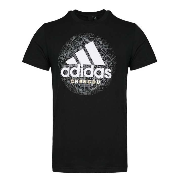 Adidas Adidas T Shirts Men's Black Crew Neck Moderate
