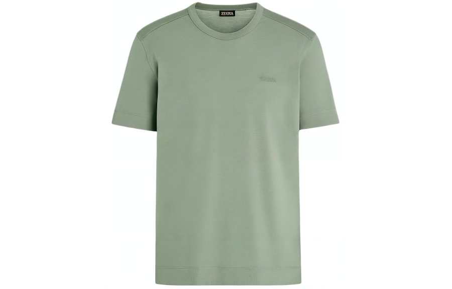 Ermenegildo Zegna Logo Embroidered Crewneck T Shirt