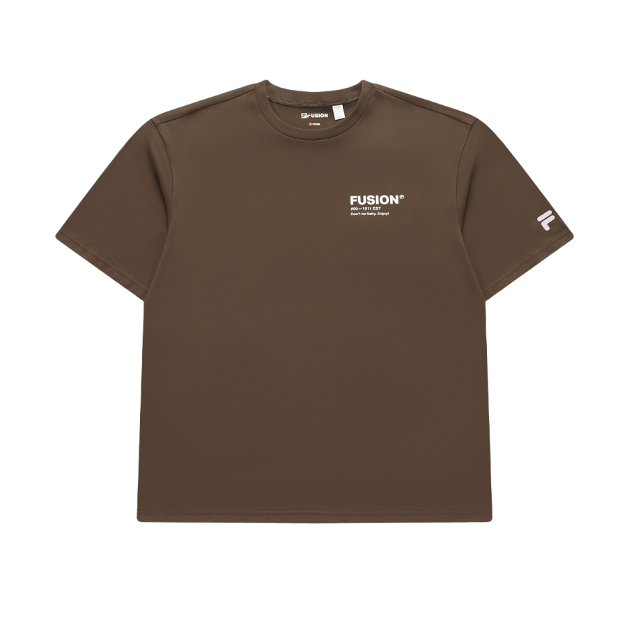 FILA FUSION T Shirt Unisex Dried Milk Umber