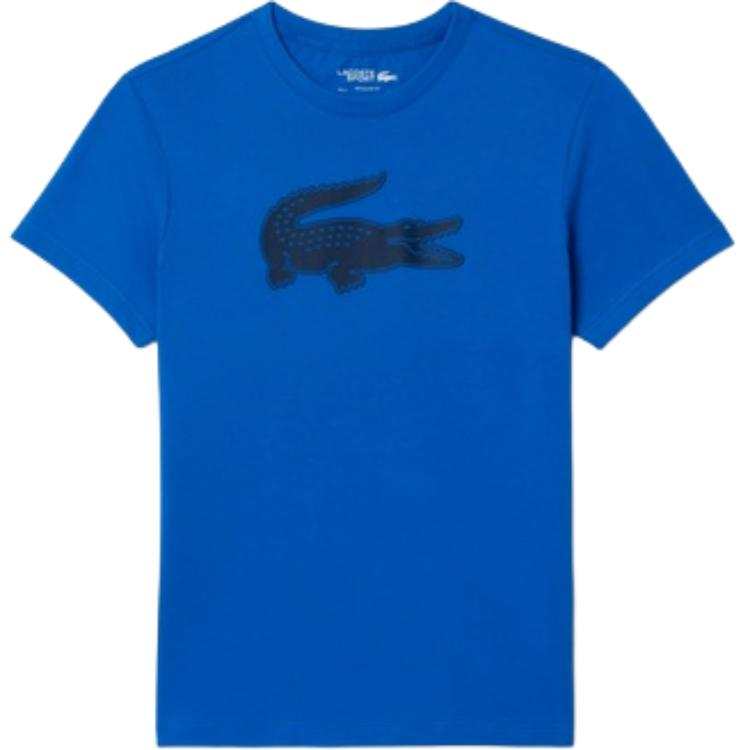 LACOSTE T Shirts Men's Blue Crew Neck Moderate