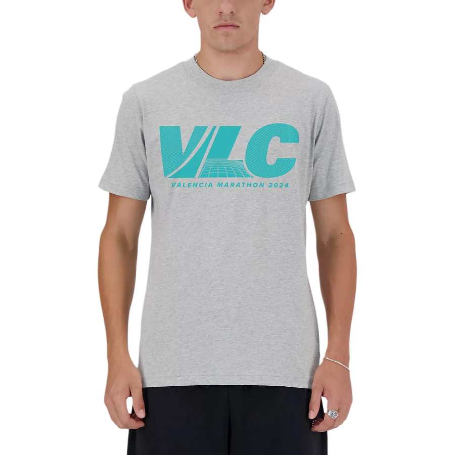 New Balance New Balance Graphic Valencia Marathon T Shirt Men's Sport Gray