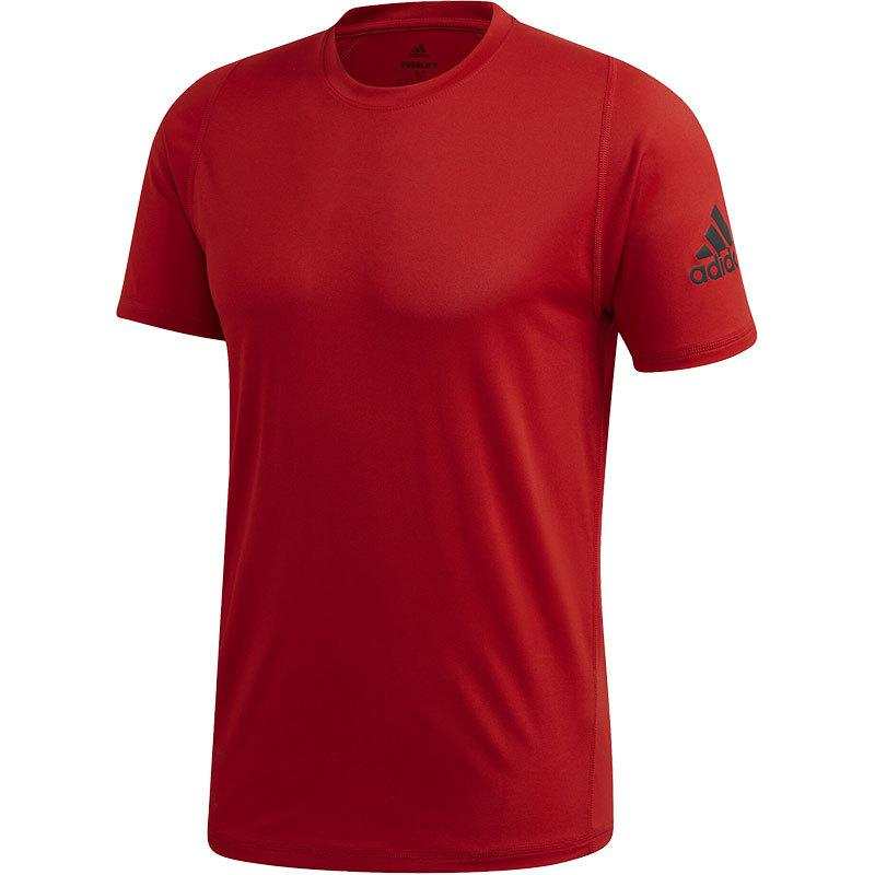 Adidas Adidas T Shirts Men's Burgundy Crew Neck Moderate Straight Fit
