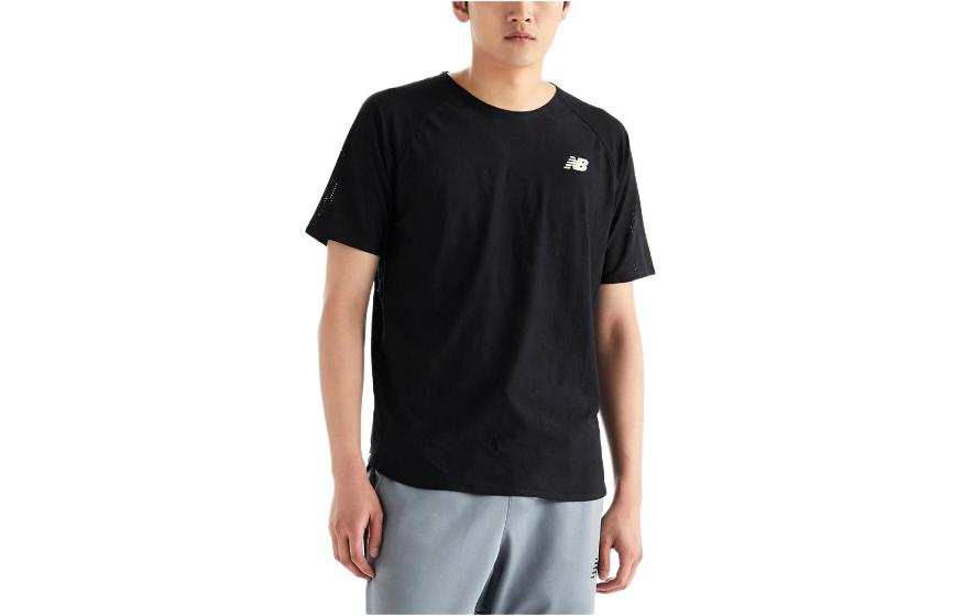 New Balance New Balance Running Short Sleeve T Shirt T Shirt Men's Black