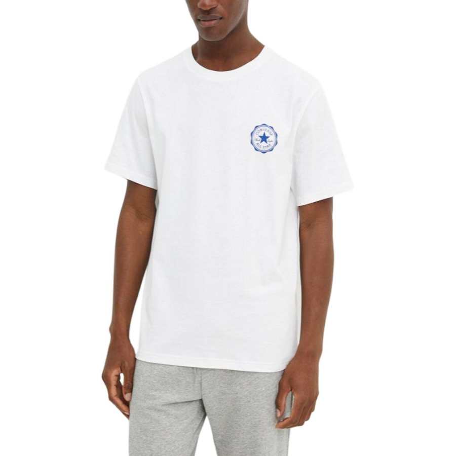 Converse Converse T Shirts Men's White Crew Neck Thin