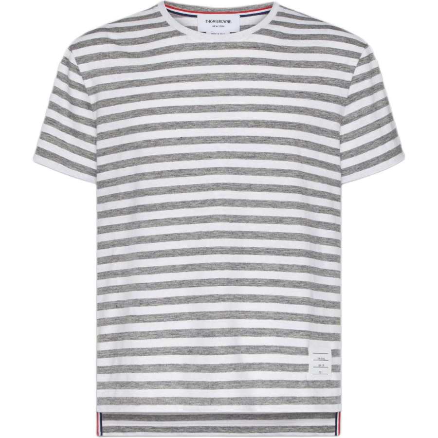 THOM BROWNE Thom Browne striped linen T-shirt