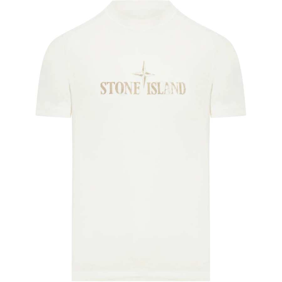 STONE ISLAND Logo Printed Crewneck T Shirt