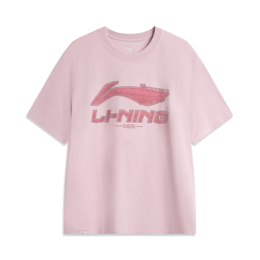 Li-Ning Li Ning x GUGONG,LIANMINGKUAN China Culture Collection T Shirt Men's Pink