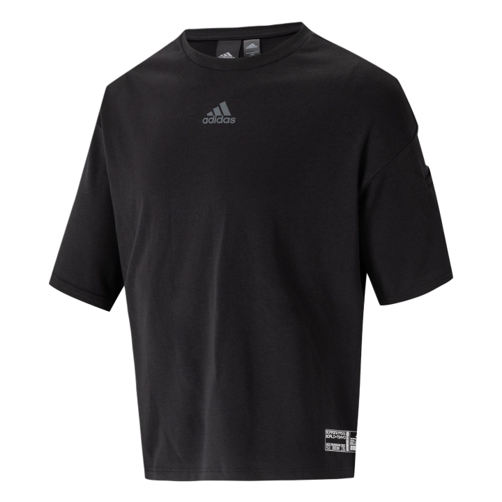 Adidas Adidas T Shirts Men's Black Crew Neck Moderate