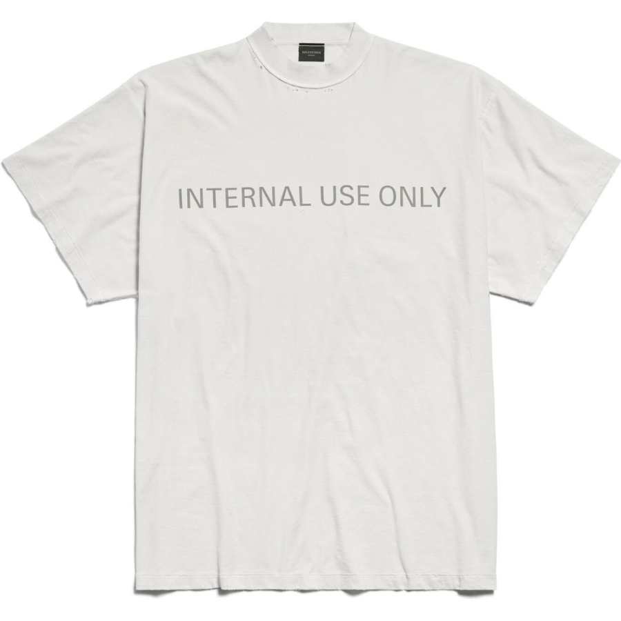 Balenciaga FW24 ‘Internal Use Only’ Inside-Out T-Shirt White