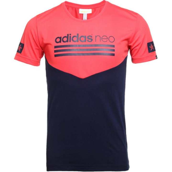 Adidas Adidas T Shirts Men's Red Crew Neck Moderate