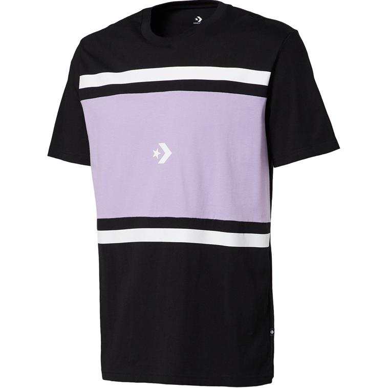 Converse Converse Tee Colorblock Short T Shirt Men's Black