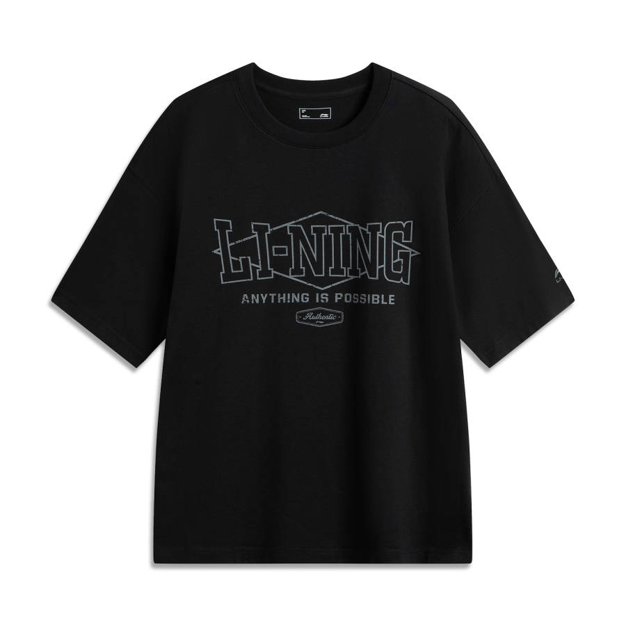 Li-Ning Li Ning Sports Life Collection T Shirt Unisex Black