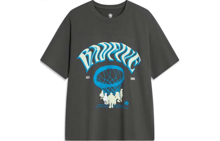 Li-Ning Li Ning Badfive T Shirt Unisex Obsidian Gray