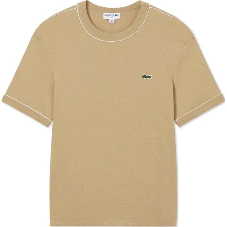 LACOSTE SS25 T Shirt Men's Milk Coffee