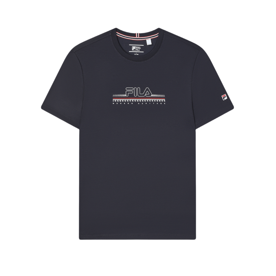 FILA T Shirts Men's Legend Blue Crew Neck Moderate