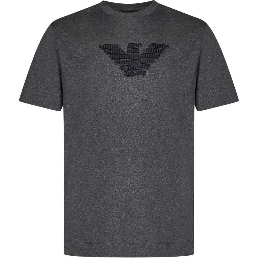 EMPORIO ARMANI Logo Embroidered Crewneck T Shirt