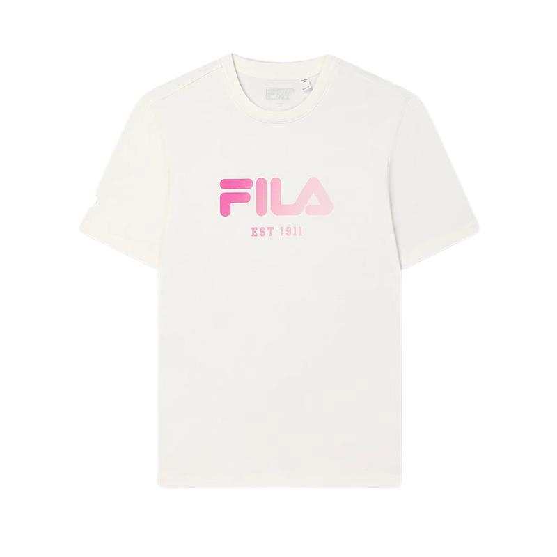 FILA ORIGINALE T Shirt Unisex White Peach Bubble