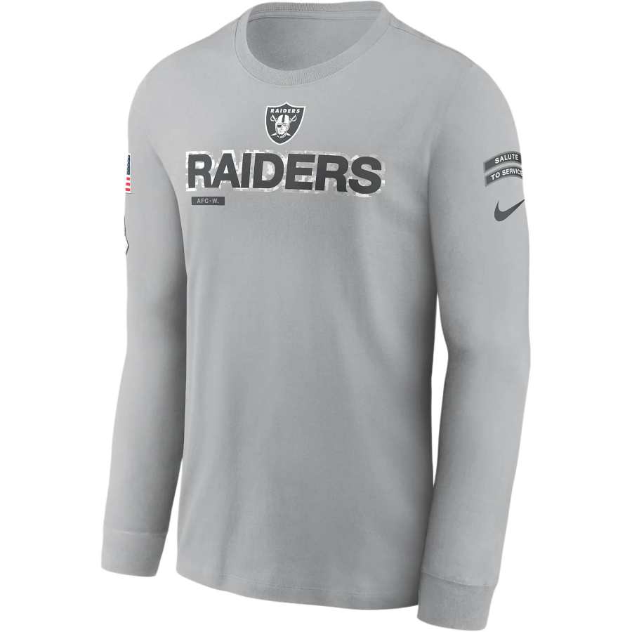 Nike Nike Las Vegas Raiders Salute To Service Mascot Edge Legend Men's Nike Nfl Long Sleeve T Shirt