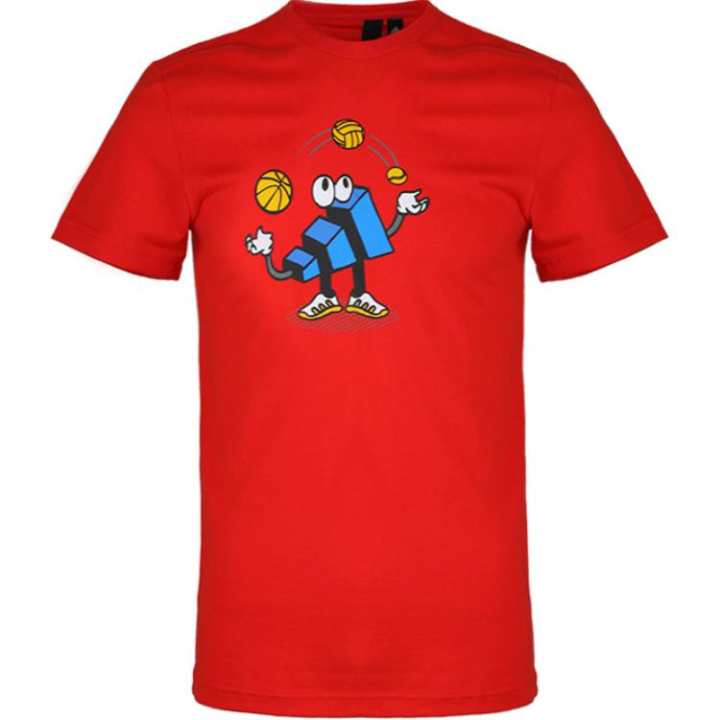 Adidas Adidas T Shirts Men's Red Crew Neck Moderate