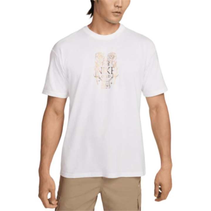 Nike Nike T Shirts Men's White Crew Neck Moderate Straight Fit