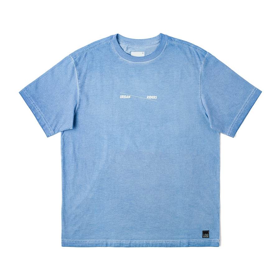 Lee T Shirts Men's Blue Crew Neck Moderate Straight Fit