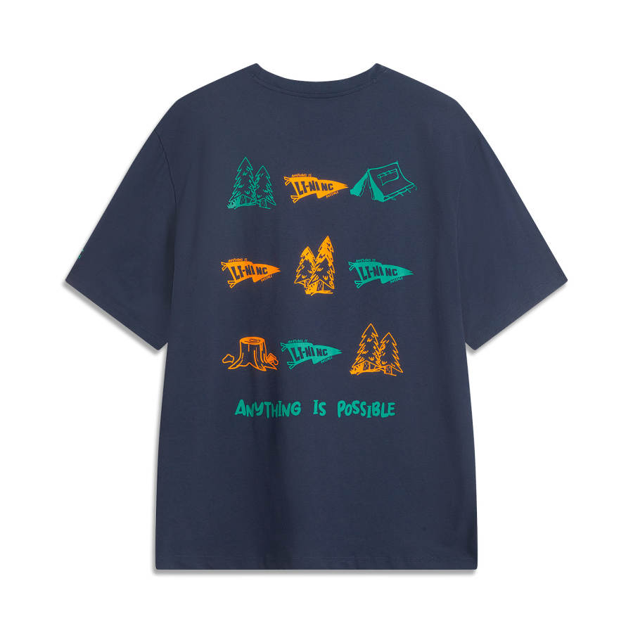 Li-Ning Li Ning Sports Life Collection T Shirt Men's Dark Marine Blue