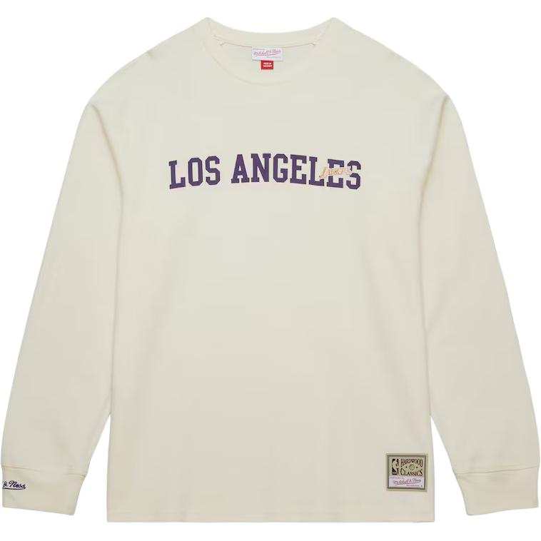 Mitchell Ness x NBA Los Angeles Lakers T Shirt Men's Butter/Purple