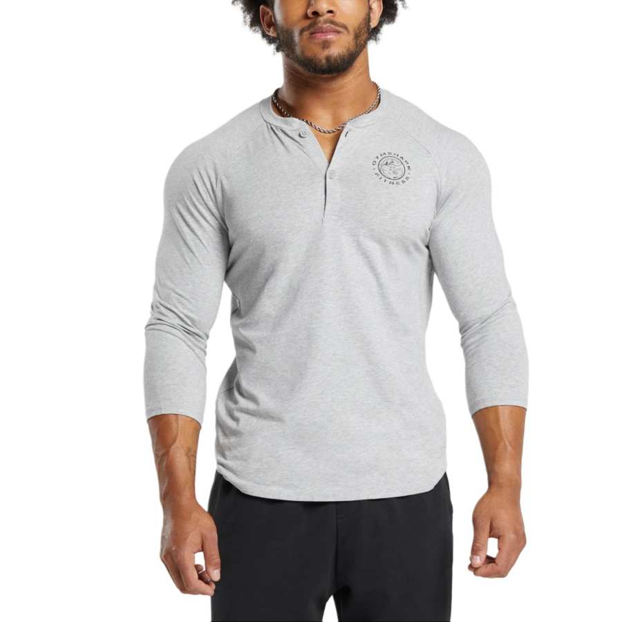 GYMSHARK T Shirt Men's Light Gray Marlstone