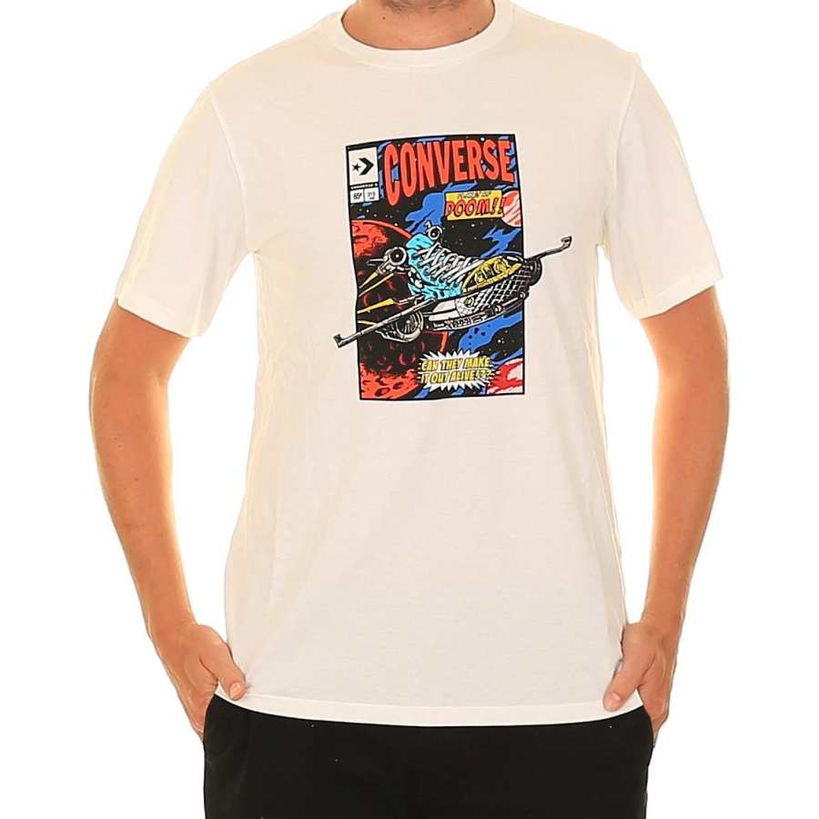 Converse Converse Comic Cover T Shirt Men's Ecru