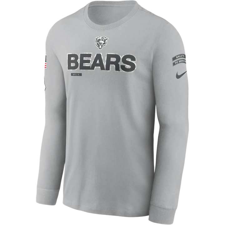 Nike Nike Chicago Bears Salute To Service Mascot Edge Legend Men's Nike Nfl Long Sleeve T Shirt