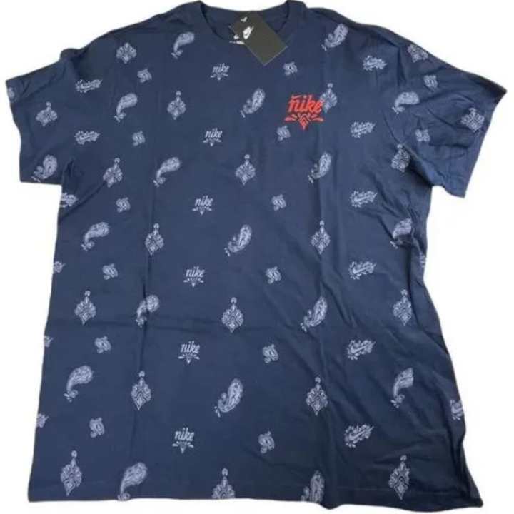 Nike Nike T Shirts Men's Blue Crew Neck Moderate Straight Fit