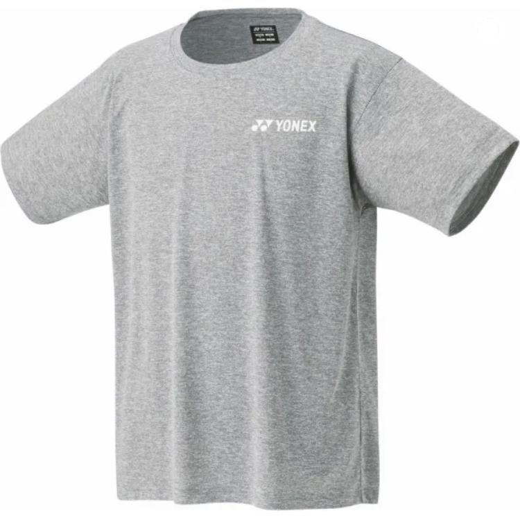 YONEX T Shirts Men's Gray Crew Neck Moderate Straight Fit