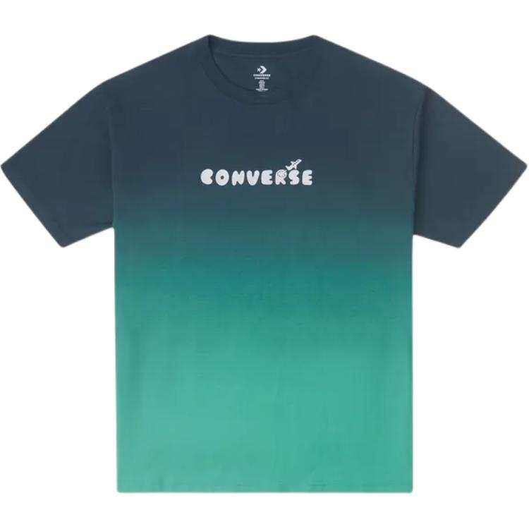 Converse Converse T Shirts Men's Green Crew Neck Moderate