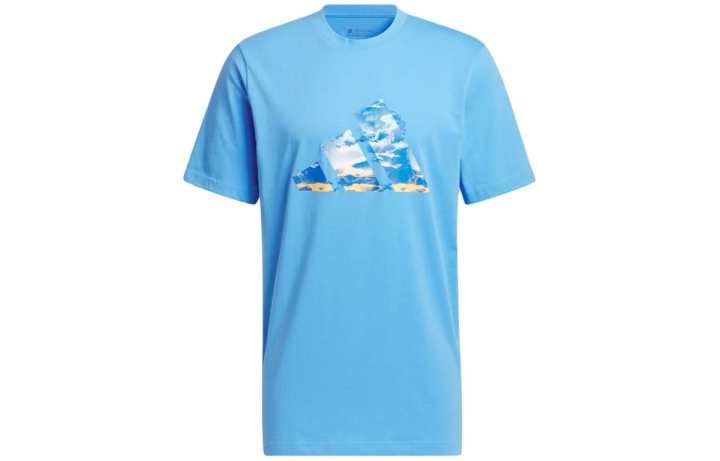 Adidas Adidas Blue Summer Logo Graphic Tee