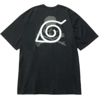 Mastermind JAPAN Naruto Co Branded Model T Shirts Unisex Black Crew Neck Straight Fit