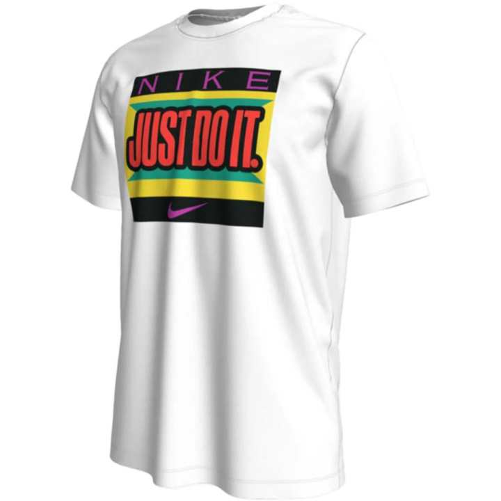 Nike Nike T Shirts Men's White Crew Neck Moderate Straight Fit