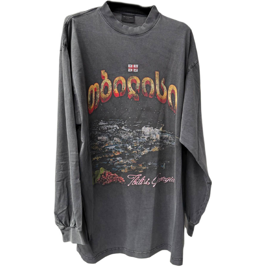 Balenciaga Tbilisi Long Sleeved Large Fit T Shirt