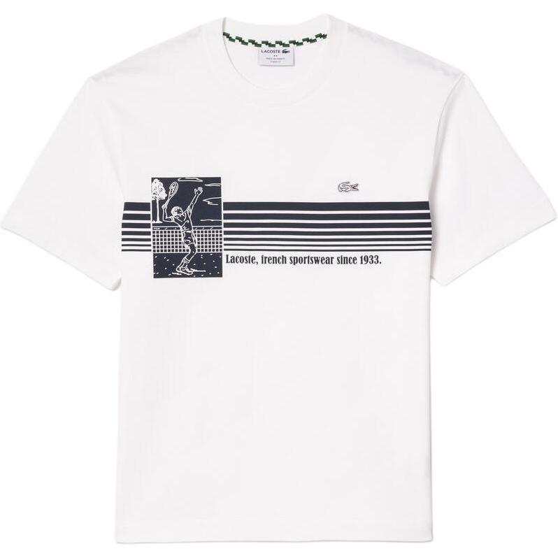 LACOSTE T Shirts Men's White Crew Neck Moderate