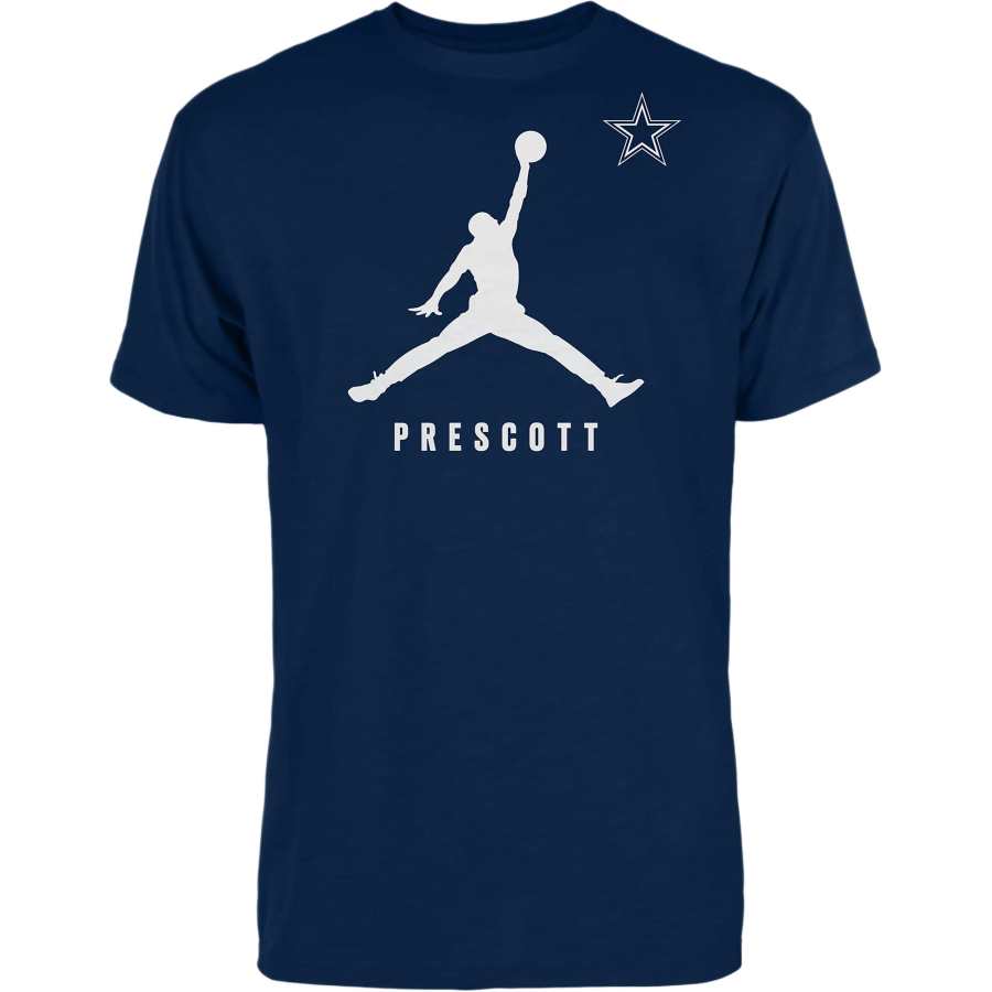 Jordan Jordan NFL Dallas Cowboys D4K Dak Prescott T Shirt Men's Marine Blue