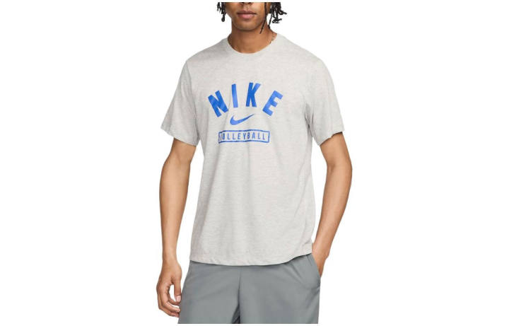 Nike Nike T Shirts Men's Light Gray Crew Neck Moderate Straight Fit
