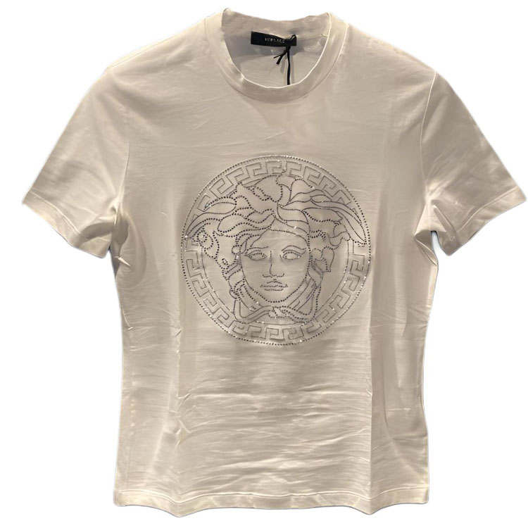 VERSACE VERSACE T Shirts Men's White Crew Neck Moderate